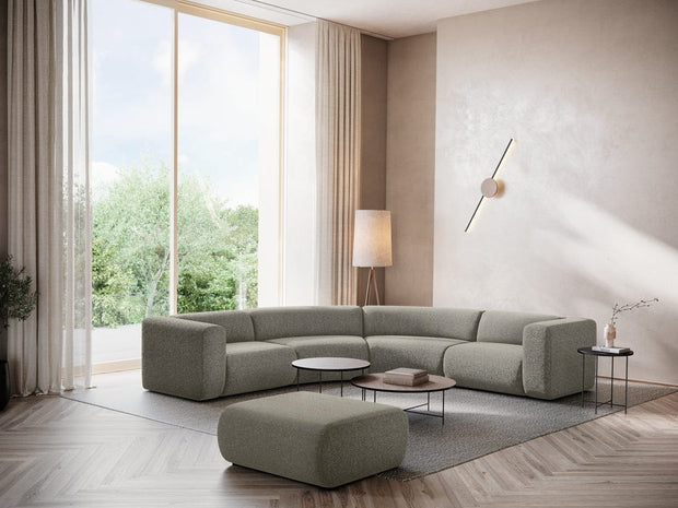 Makamii Coltar Modular, Sezlong Universal (pe Stanga sau pe Dreapta), Tapitat cu Stofa, Ekahi C2 Bej Inchis, l318xA318xH70 cm