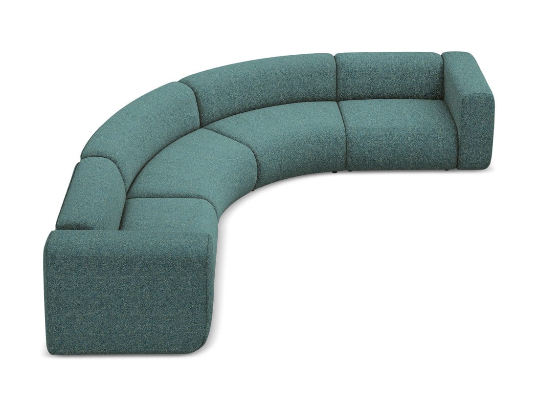 Makamii Coltar Modular, Sezlong Universal (pe Stanga sau pe Dreapta), Tapitat cu Stofa, Ekahi C6 Marin, l318xA318xH70 cm
