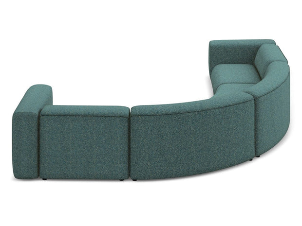 Makamii Coltar Modular, Sezlong Universal (pe Stanga sau pe Dreapta), Tapitat cu Stofa, Ekahi C6 Marin, l318xA318xH70 cm