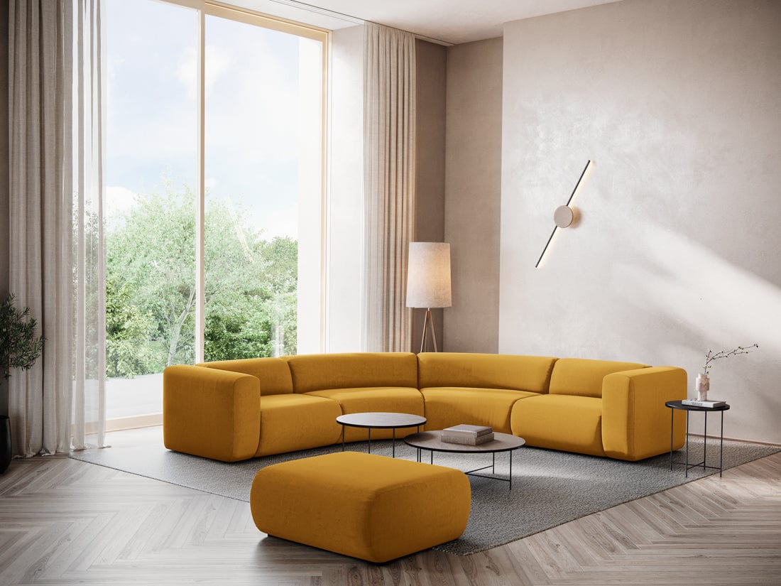 Makamii Coltar Modular, Sezlong Universal (pe Stanga sau pe Dreapta), Tapitat cu Stofa, Ekahi Velvet COR-3, l318xA318xH70 cm