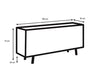 Comoda din lemn si furnir, cu 4 sertare si 1 usa, A-Line Stejar Deschis, l160xA45xH72 cm (8)