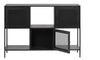 Unique Furniture A/S Comoda din metal, cu 3 usi, Malibu Negru, l120xA35xH81 cm