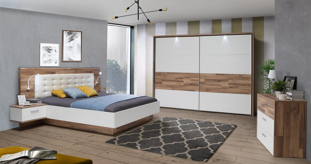 Comoda din pal, cu 3 sertare, Modern Way Stejar / Alb, l99,8xA41,5xH79,9 cm (2)