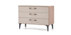 Comoda din pal, cu 3 sertare, Nova Cappuccino / Nuc, l108,9xA46,8xH78,4 cm (4)