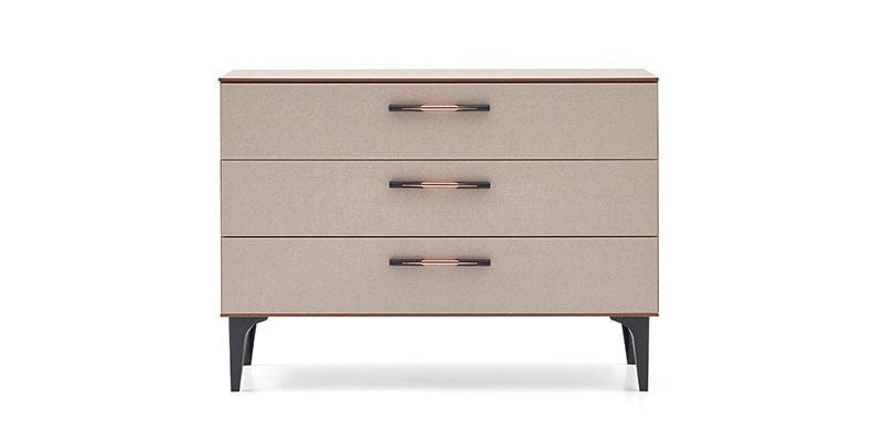 Comoda din pal, cu 3 sertare, Nova Cappuccino / Nuc, l108,9xA46,8xH78,4 cm (5)