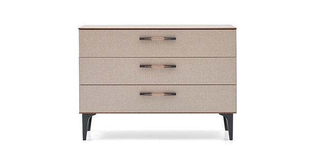 Comoda din pal, cu 3 sertare, Nova Cappuccino / Nuc, l108,9xA46,8xH78,4 cm (5)