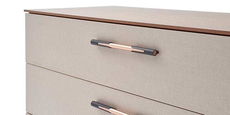 Comoda din pal, cu 3 sertare, Nova Cappuccino / Nuc, l108,9xA46,8xH78,4 cm (6)
