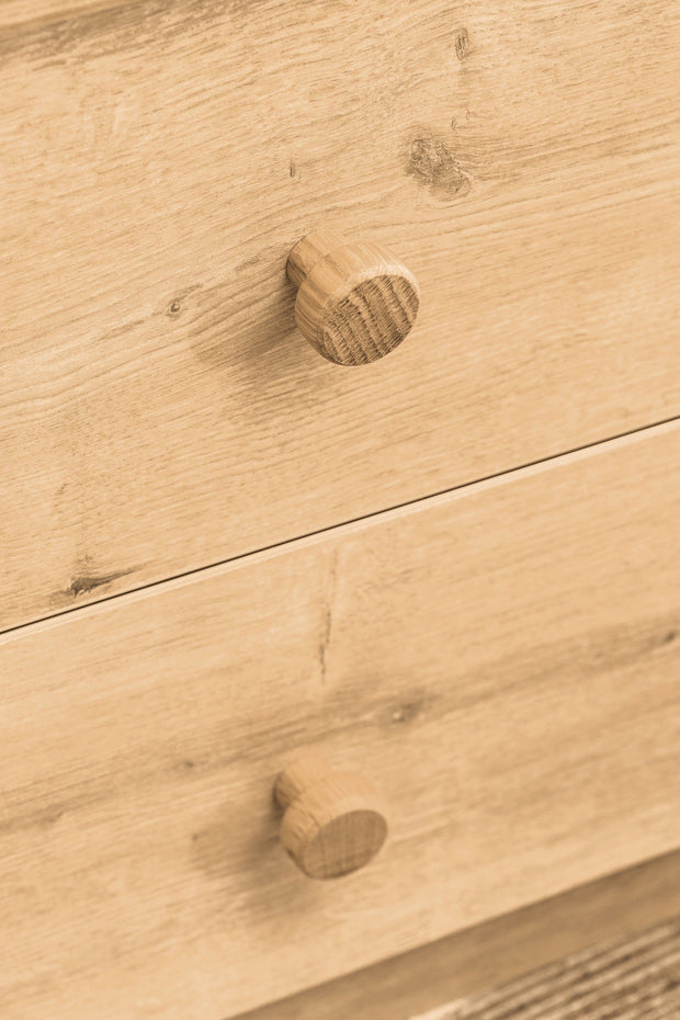 Comoda din pal cu 3 sertare, pentru tineret, Mocha Natur, l73xA43xH75 cm (11)