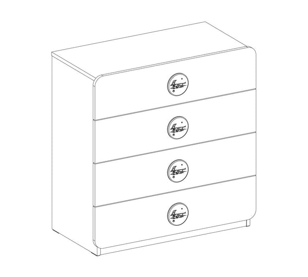 Comoda din pal cu 4 sertare, pentru bebe Baby Cotton Alb, l77xA41xH80 cm (6)