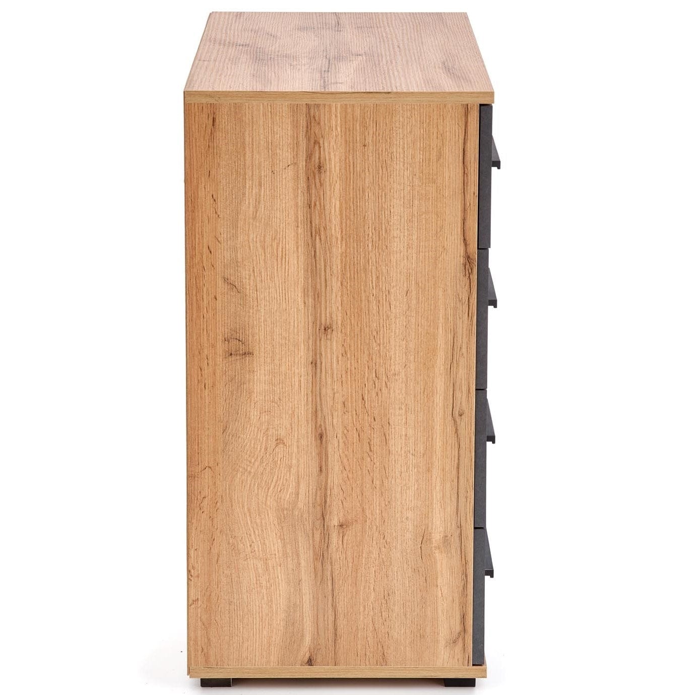 Comoda din pal cu 4 sertare si 1 usa, Liamis KM-2 Gri / Stejar Wotan, l77xA40xH82 cm (4)