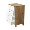 Comoda din pal si lemn, cu 4 sertare Vilamo VL80-217 Alb / Natural, l73,6xA44,5xH93,5 cm (3)