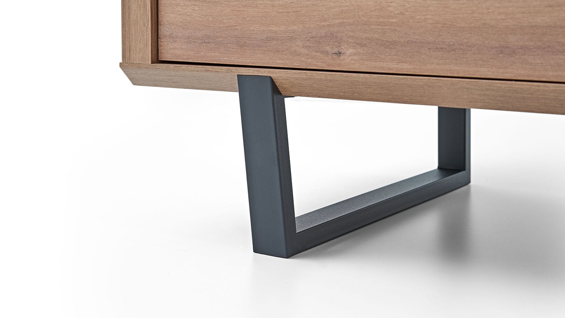 Comoda din pal si metal, cu 3 sertare, Solid Natural, l115xA47,2xH77,2 cm (8)