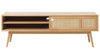 Unique Furniture A/S Comoda TV din furnir si pal, cu 1 usa, Barrali Stejar, l150xA45xH50 cm