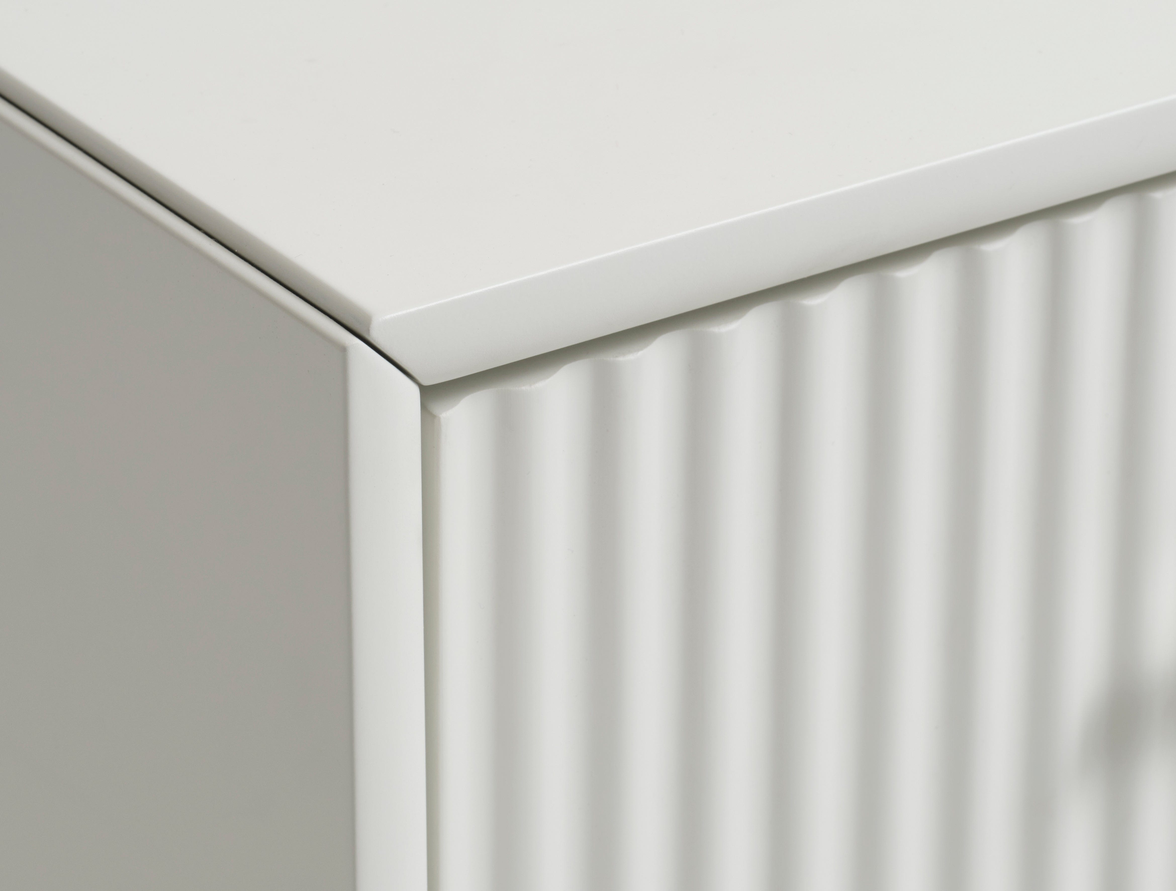 Unique Furniture A/S Comoda TV din MDF, cu 1 sertar si 2 usi, Palma Grej, l45xA140xH50 cm