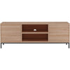 Dorel Home Comoda TV din MDF, pal si metal, cu 2 usi, Celine Natural / Negru, l140xA40xH50 cm