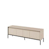 Lenart Comoda TV din MDF, pal si metal, cu 4 usi si LED inclus, Trend TR-05 Bej / Negru, l167xA40xH56 cm
