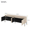 Lenart Comoda TV din MDF, pal si metal, cu 4 usi si LED inclus, Trend TR-05 Bej / Negru, l167xA40xH56 cm