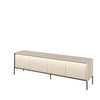Lenart Comoda TV din MDF, pal si metal, cu 4 usi si LED inclus, Trend TR-06 Bej / Negru, l193xA40xH56 cm