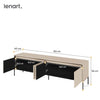 Lenart Comoda TV din MDF, pal si metal, cu 4 usi si LED inclus, Trend TR-06 Bej / Negru, l193xA40xH56 cm