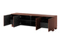 Bogart Comoda TV din MDF si lemn, cu 2 sertare si 4 usi, Sonatia 200-4D2SZ Burgundy, l200xA45xH57 cm