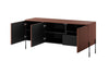 Bogart Comoda TV din MDF si metal, cu 1 sertar si 3 usi, Sonatia 150-3D1SZ Burgundy / Negru, l154xA45xH65 cm