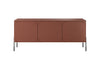Bogart Comoda TV din MDF si metal, cu 1 sertar si 3 usi, Sonatia 150-3D1SZ Burgundy / Negru, l154xA45xH65 cm