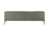 Bogart Comoda TV din MDF si metal, cu 1 sertar si 4 usi, Sonatia 200-4D1SZ Verde Olive / Negru, l204xA45xH65 cm
