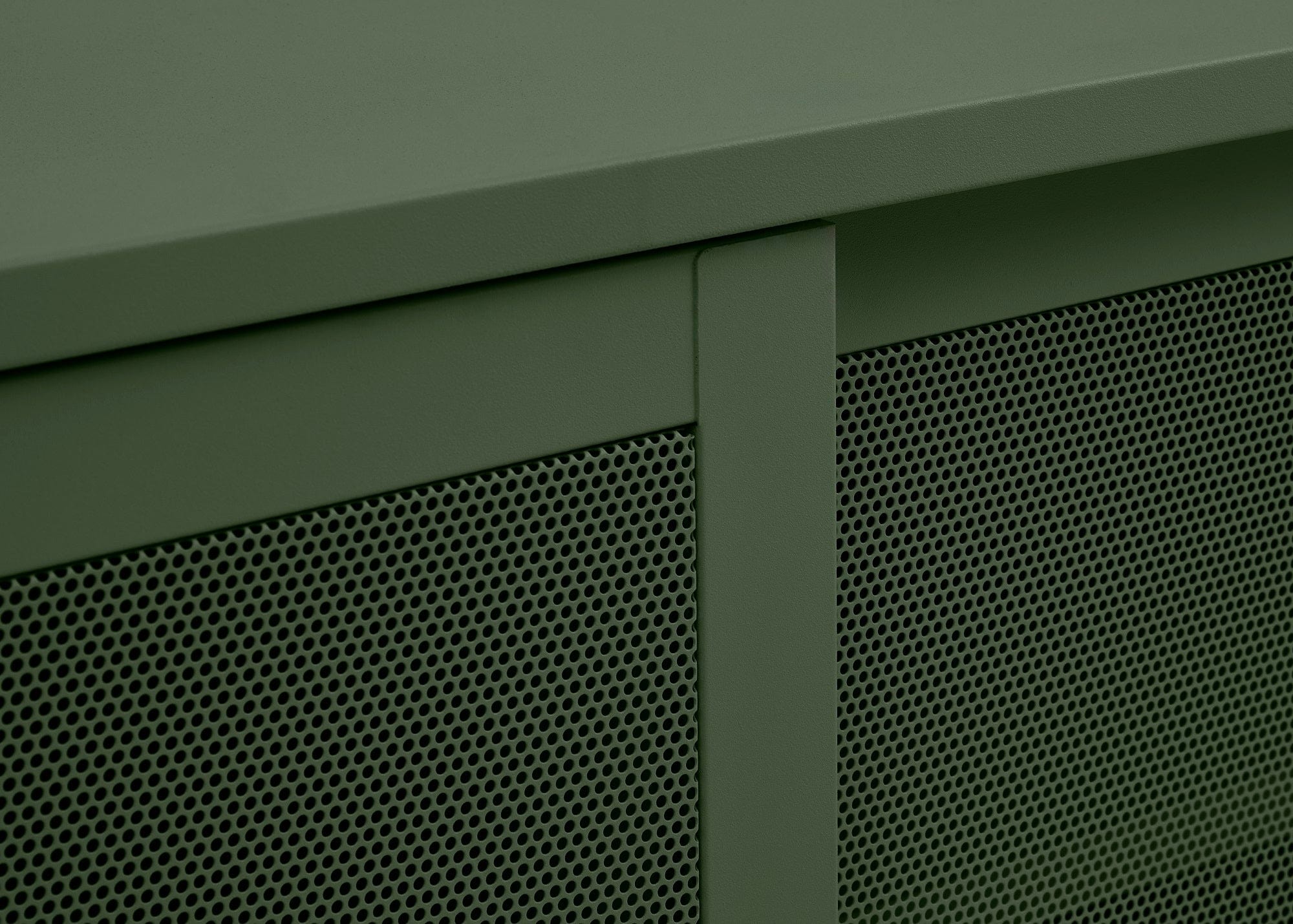 Unique Furniture A/S Comoda TV din metal, cu 2 usi, Veep Verde Olive, l160xA45xH55 cm