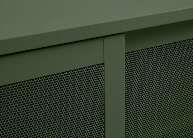 Unique Furniture A/S Comoda TV din metal, cu 2 usi, Veep Verde Olive, l160xA45xH55 cm