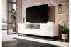 Bogart Comoda TV din pal, MDF si metal, cu 1 sertar si 2 usi, Asha II 167-2D1SZ Alb / Negru, l167xA40xH60 cm