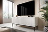 Comoda TV din pal, MDF si metal, cu 1 sertar si 2 usi, Nicole RTV 150-2K1SZ Negru, l150xA45xH53 cm (4)