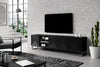 Bogart Comoda TV din pal, MDF si metal, cu 4 usi, Asha 200-5D Negru, l200xA40xH56 cm