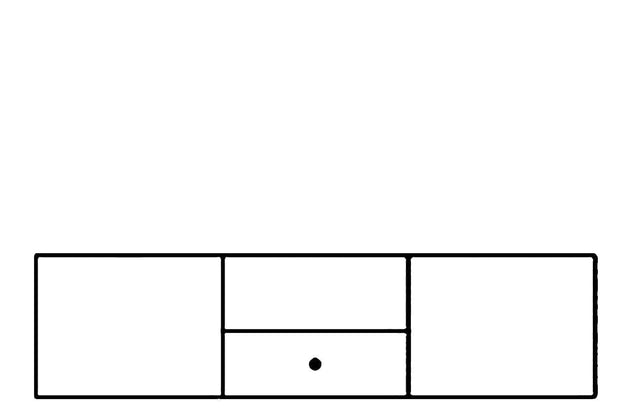 Comoda TV din pal si MDF, cu 1 sertar si 2 usi Gabrielle 9 Alb, l165xA39xH42 cm (5)