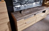 Innostyle Comoda TV din pal si MDF, cu 2 sertare Skylar Stejar, l140xA47xH51 cm