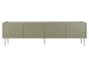 Bogart Comoda TV din pal si metal, cu 1 sertar si 4 usi, Desin 220-4D1SZ Verde Olive, l220xA40xH60 cm