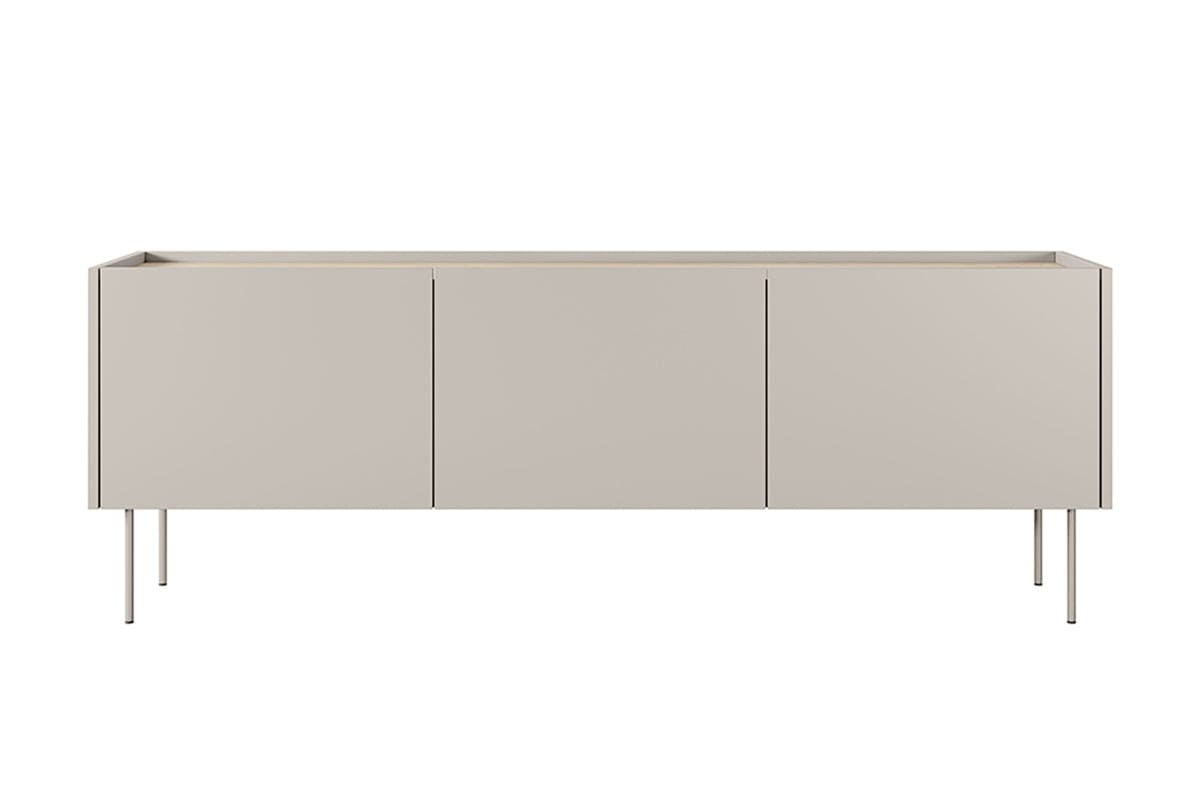 Bogart Comoda TV din pal si metal, cu 3 usi, Desin 170-3D Crem, l170xA40xH60 cm