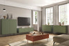 Bogart Comoda TV din pal si metal, cu 3 usi, Desin 170-3D Verde Olive, l170xA40xH60 cm