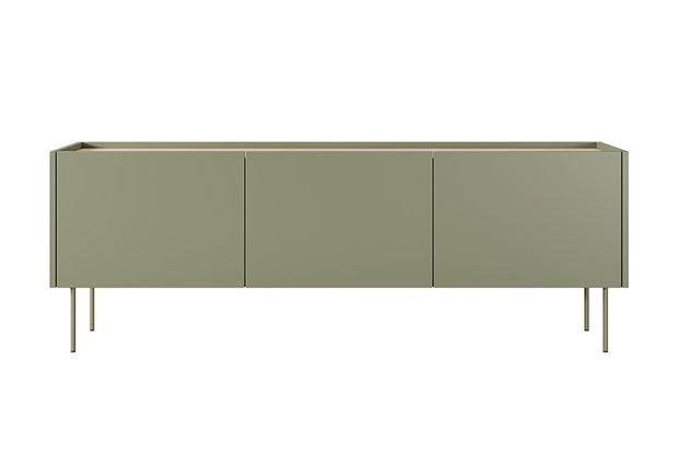 Bogart Comoda TV din pal si metal, cu 3 usi, Desin 170-3D Verde Olive, l170xA40xH60 cm