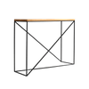 Consola din furnir si metal, Memo Stejar / Negru, l100xA30xH75 cm