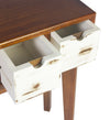 Consola din lemn cu 3 sertare, Nordic Nuc / Alb, l110xA30xH80 cm (5)