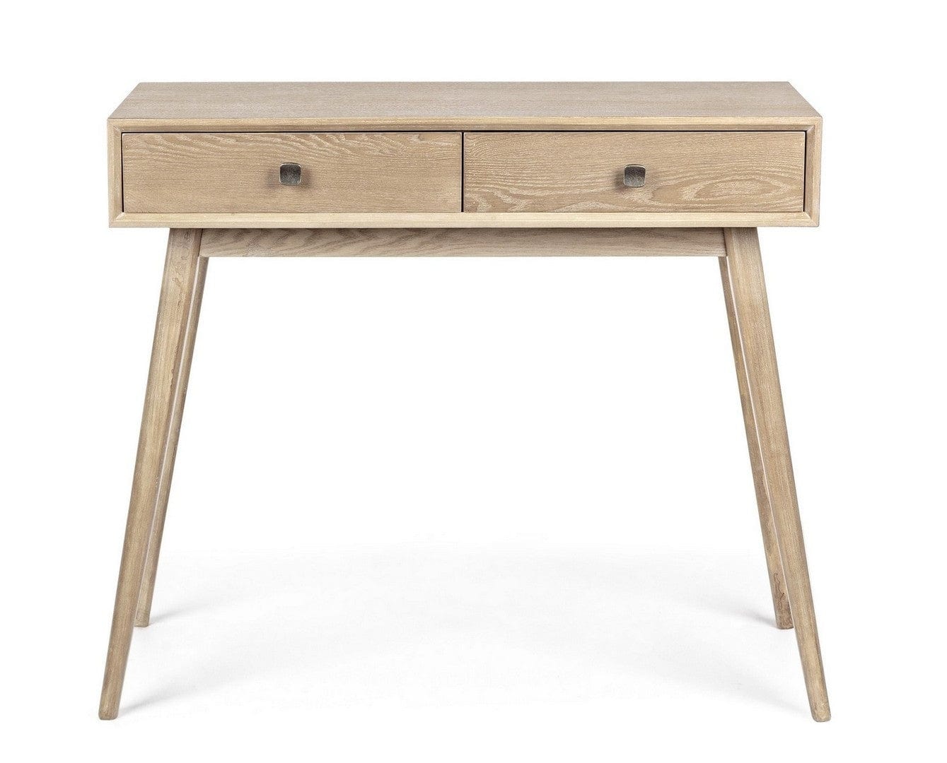 Consola din lemn de frasin si MDF, cu 2 sertare, Alannis Natural, l90xA40xH78 cm (1)