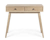 Consola din lemn de frasin si MDF, cu 2 sertare, Alannis Natural, l90xA40xH78 cm (1)