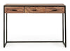 Consola din lemn de salcam si metal, cu 3 sertare, Egon Natural / Negru, l115xA35xH80 cm (1)
