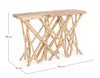 Consola din lemn de tec, Aili Natural, l120xA29xH80 cm (3)