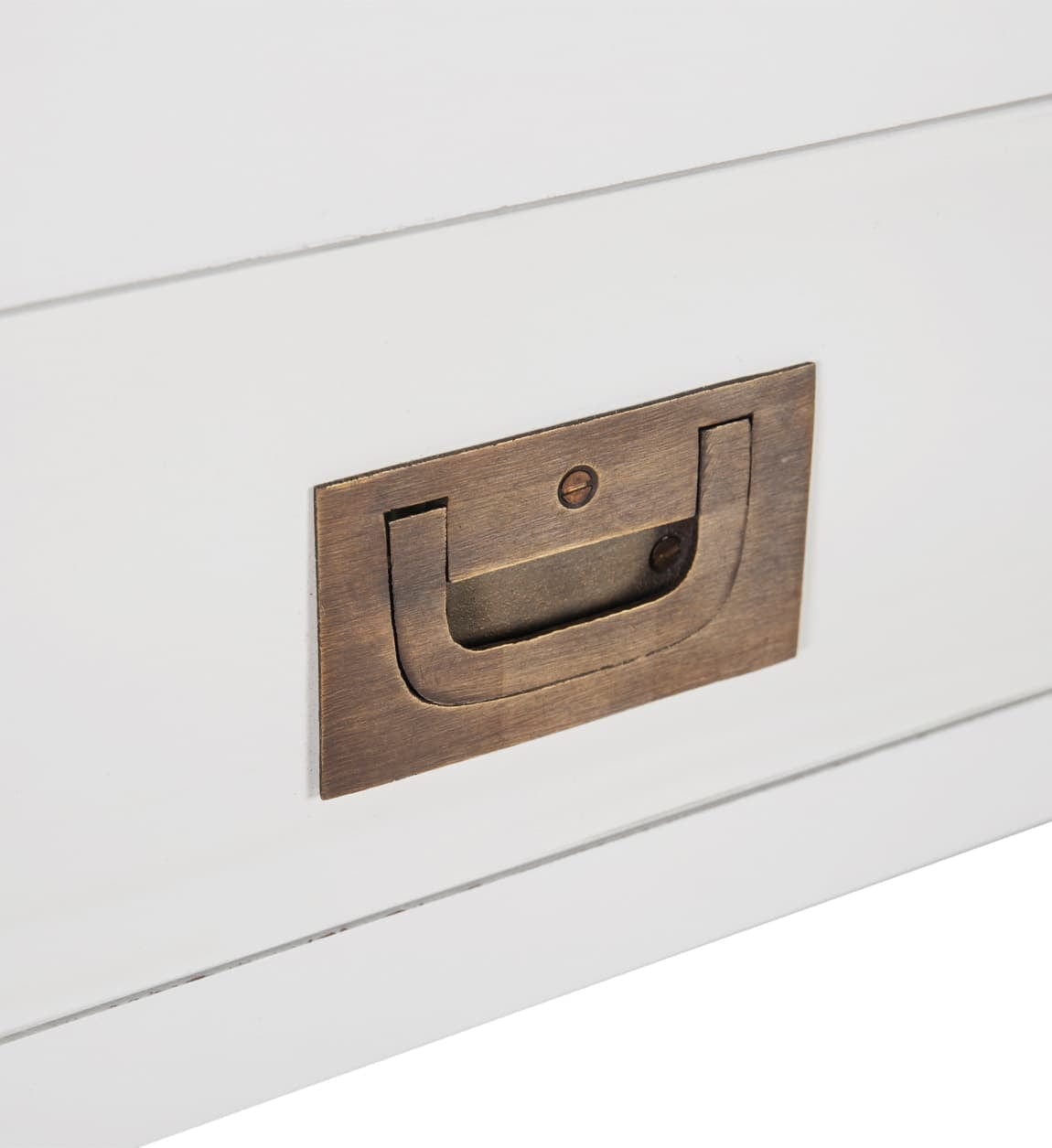 Consola din lemn si furnir, cu 3 sertare, Everest Alb, l110xA30xH80 cm (2)