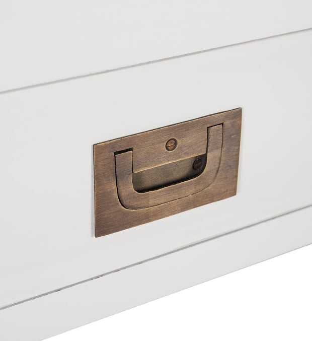 Consola din lemn si furnir, cu 3 sertare, Everest Alb, l110xA30xH80 cm (2)