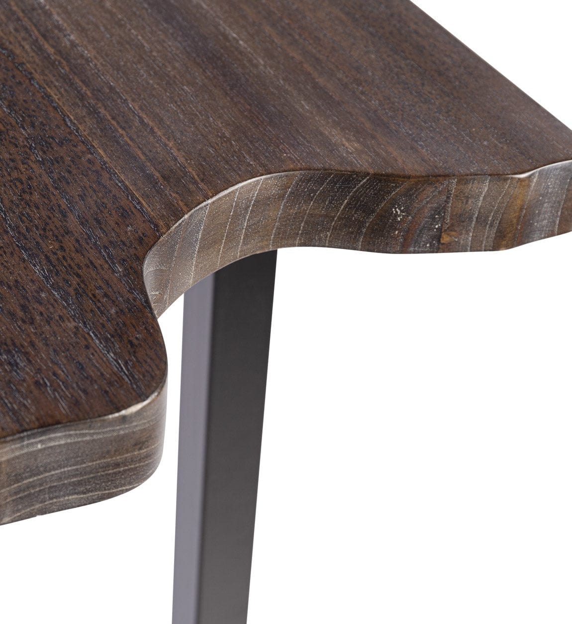 Consola din lemn si metal, Taine Nuc / Negru, l190xA35xH85 cm (2)