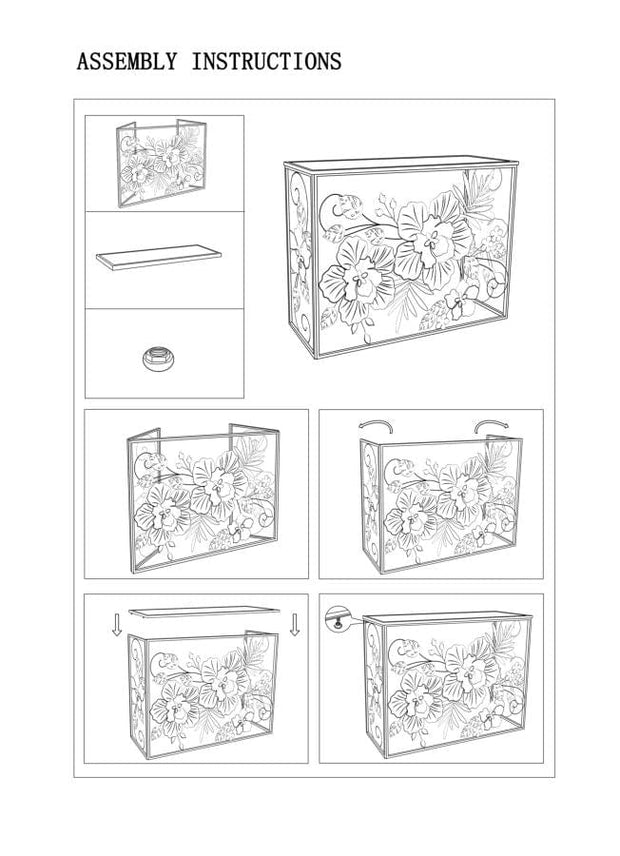 Consola din metal, Love Multicolor, l108xA36,8xH80 cm (10)