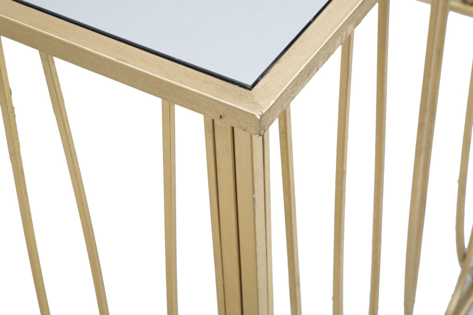 Consola din metal si sticla Amelie Auriu, l120xA43xH80 cm (6)