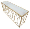 Consola din metal si sticla Arc Marmura / Auriu, l160xA40xH79 cm (4)